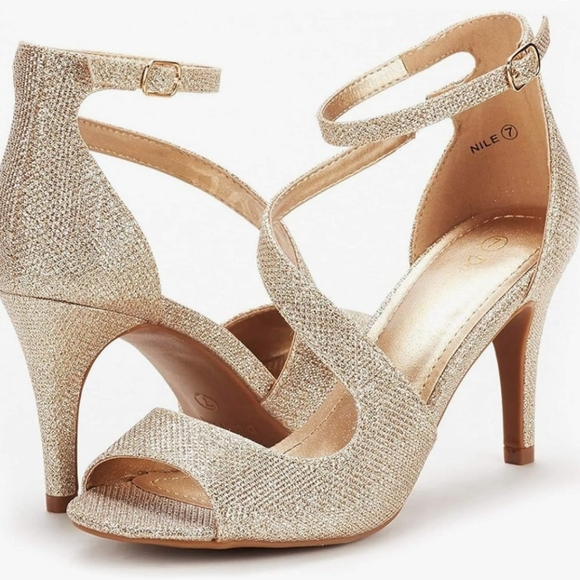 Dream Pairs Open Toe Stiletto Pumps - Picture 3 of 4